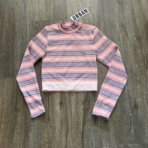 Urban Outfitters multi-colored striped long sleeve shirt M-L